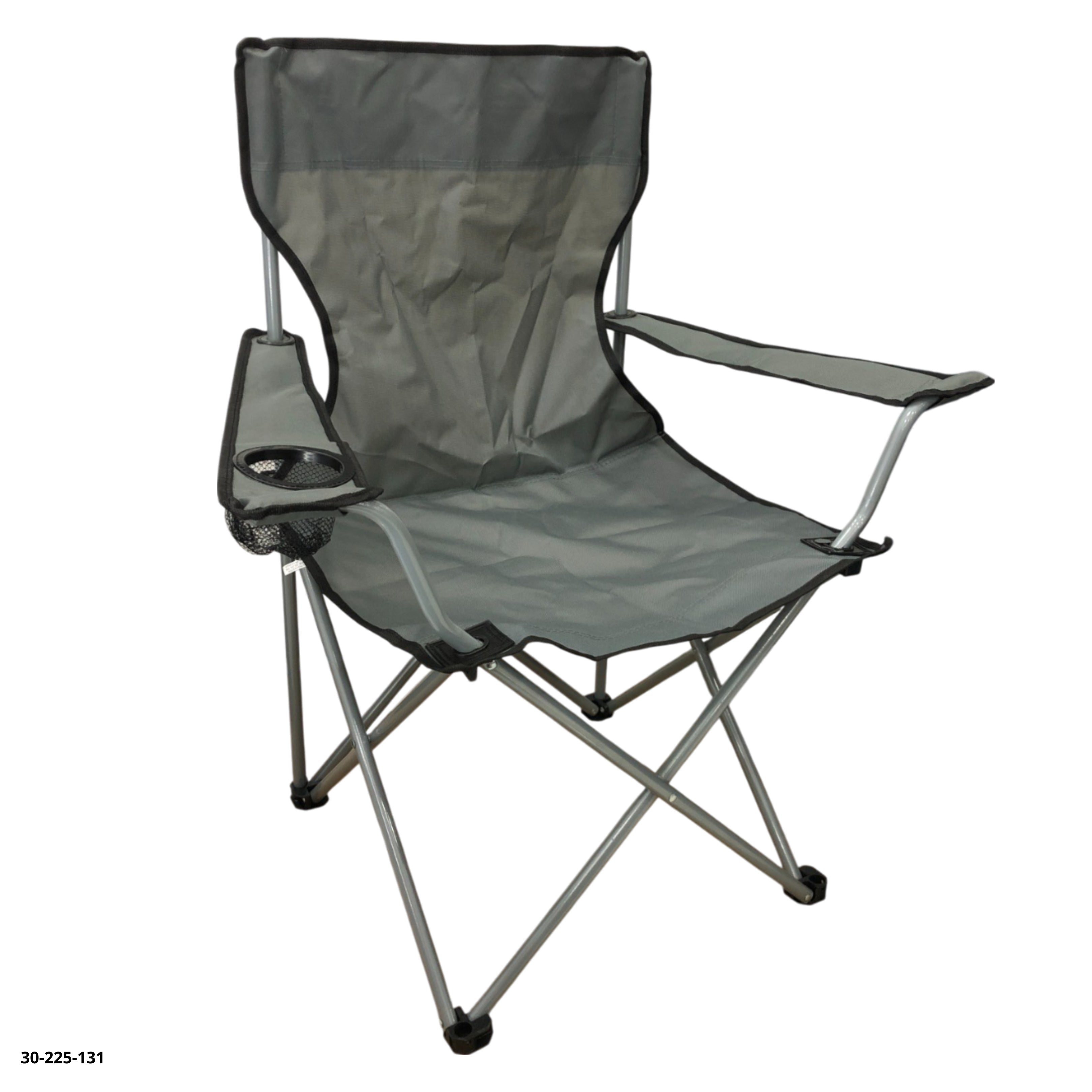 Silla de camping negra 52x52x88
