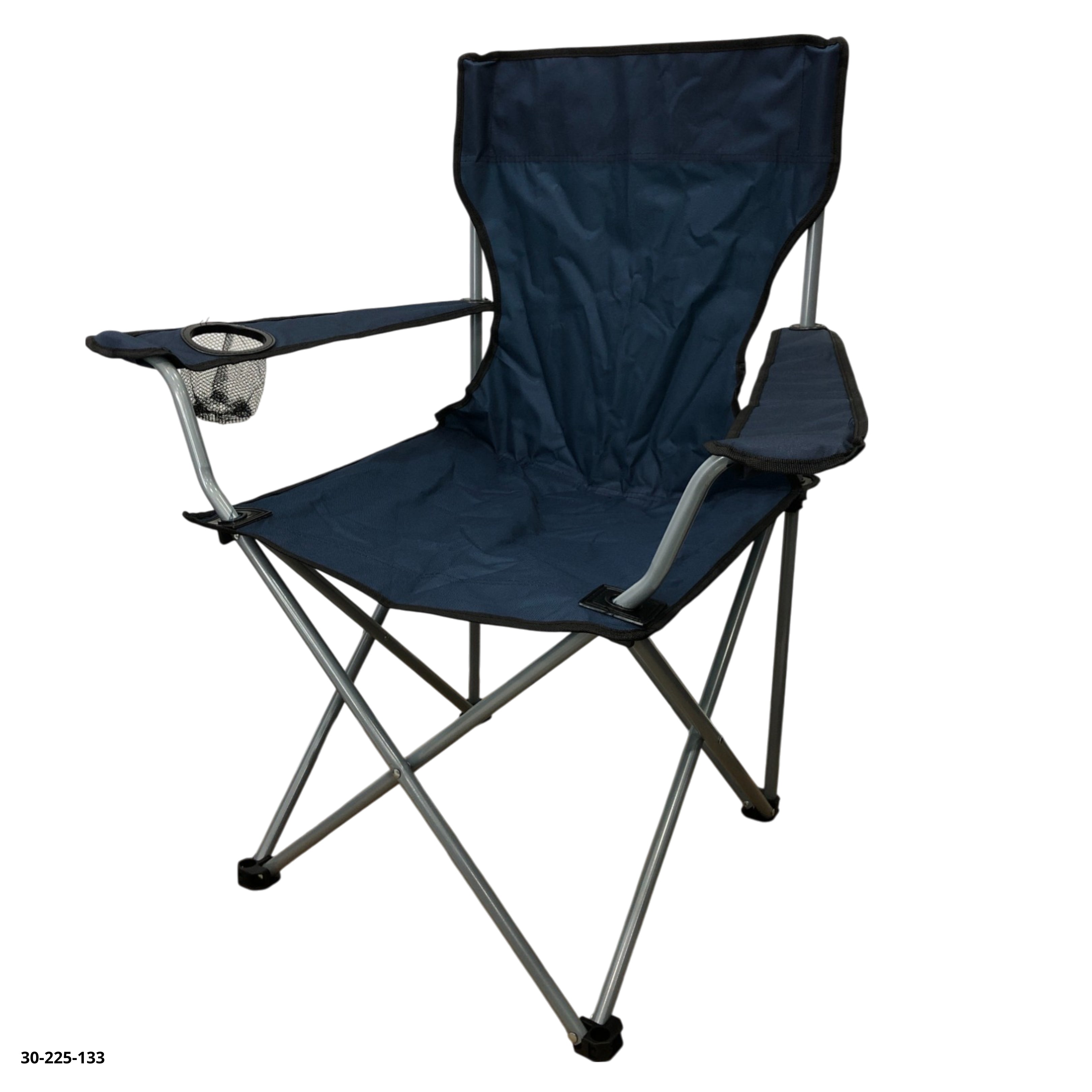 Silla de camping azul marino 52x52x88