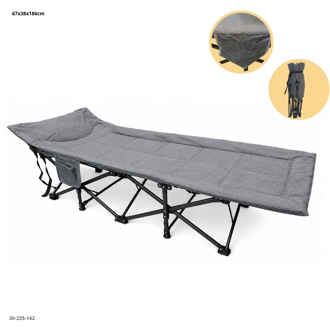 CAMA PLEGABLE GRIS