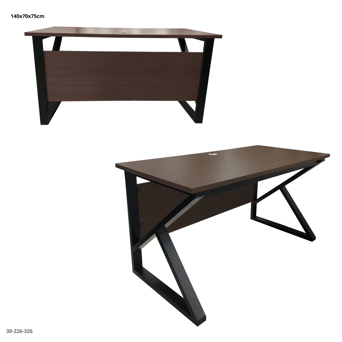 Mesa de Oficina 140x70x75 cm Chocolate - Ref. 30-226-326