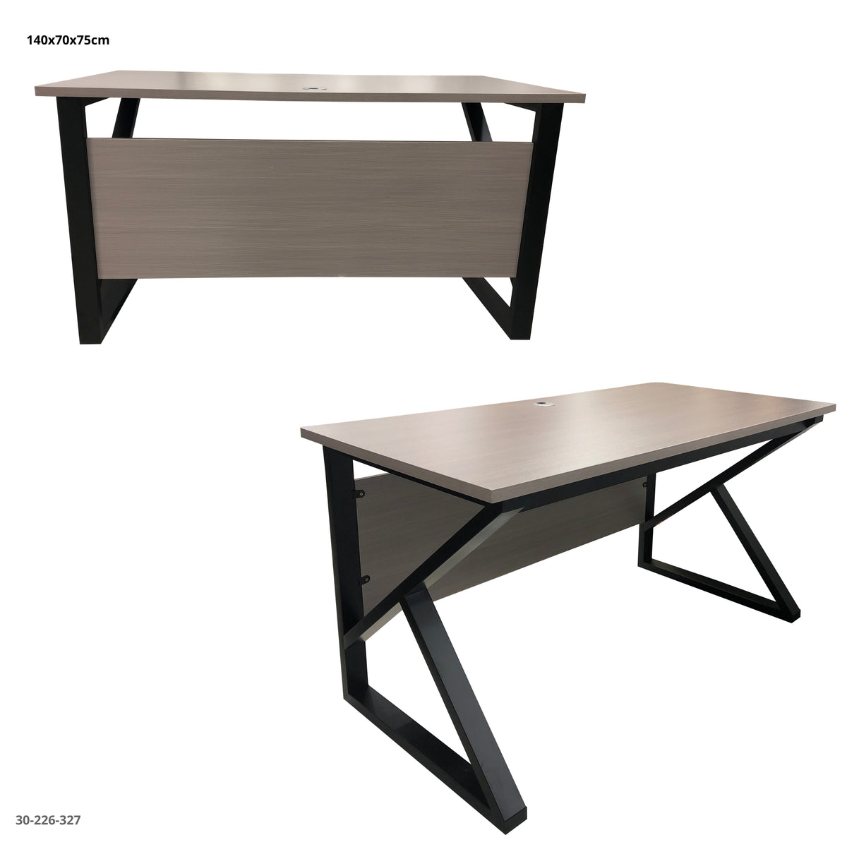 Mesa de Oficina 140x70x75 cm Gris Claro - Ref. 30-226-327