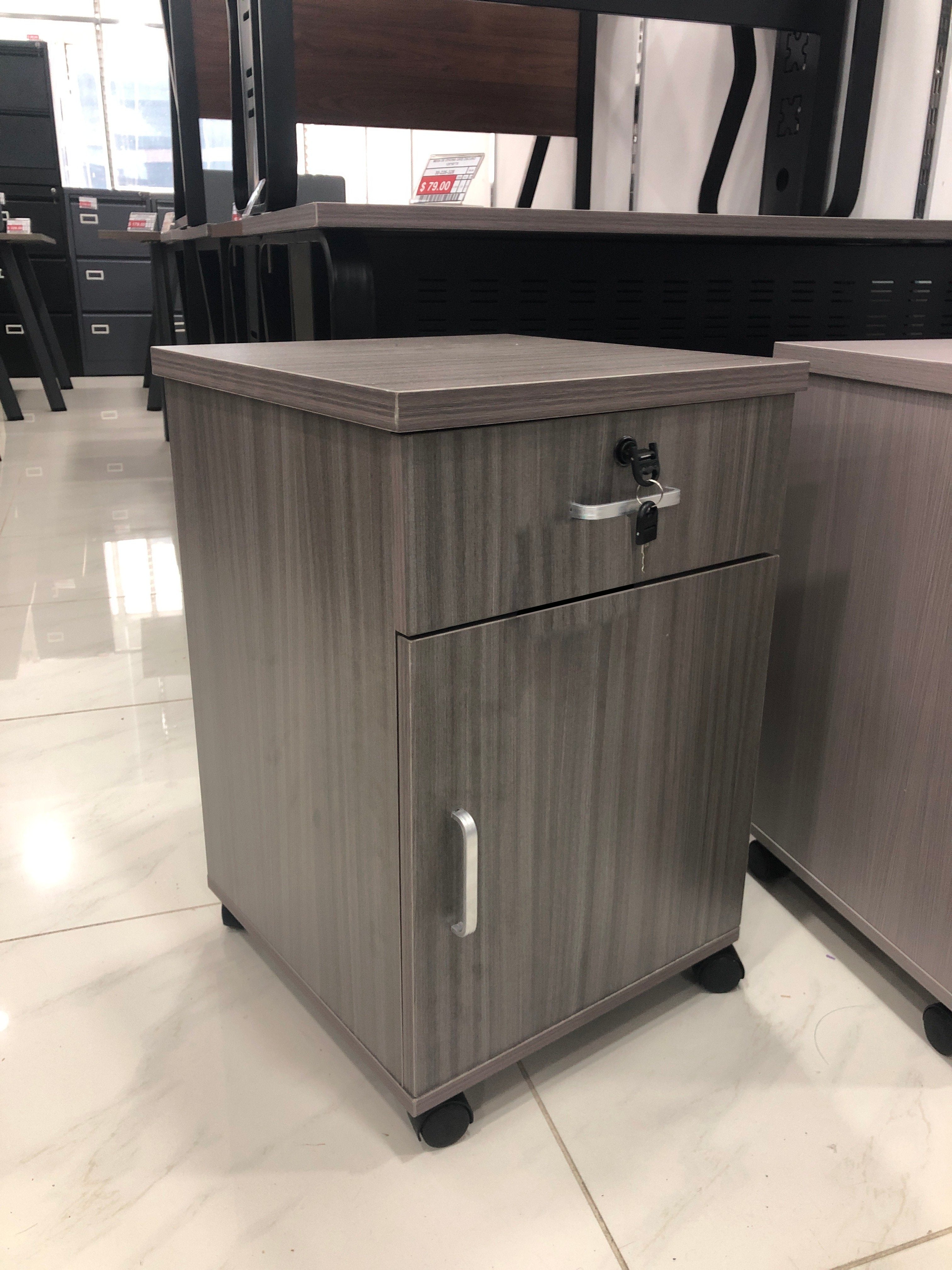 Gabinete de Oficina Gris Oscuro con Ruedas 40x60x40 cm - vista 4 - Ref. 30-226-332