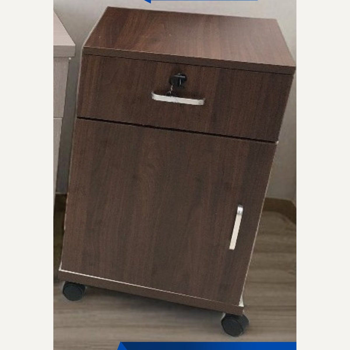 Gabinete de Oficina con Ruedas 40x60x40 cm Chocolate - Ref. 30-226-333