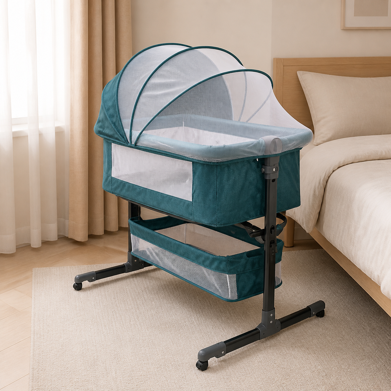 Cuna Portatil Plegable Verde