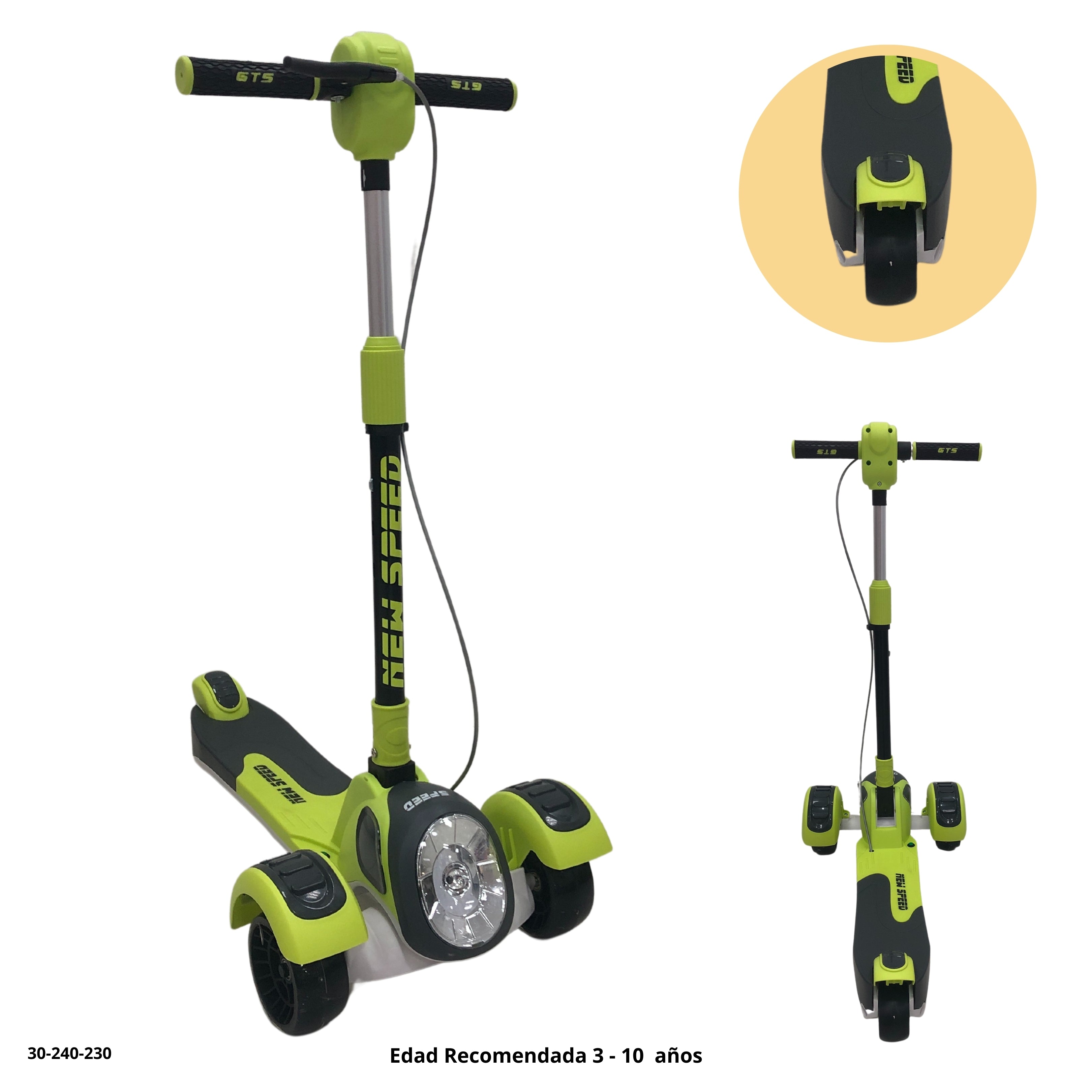 SCOOTER CON LUCES DE  NIÑOS