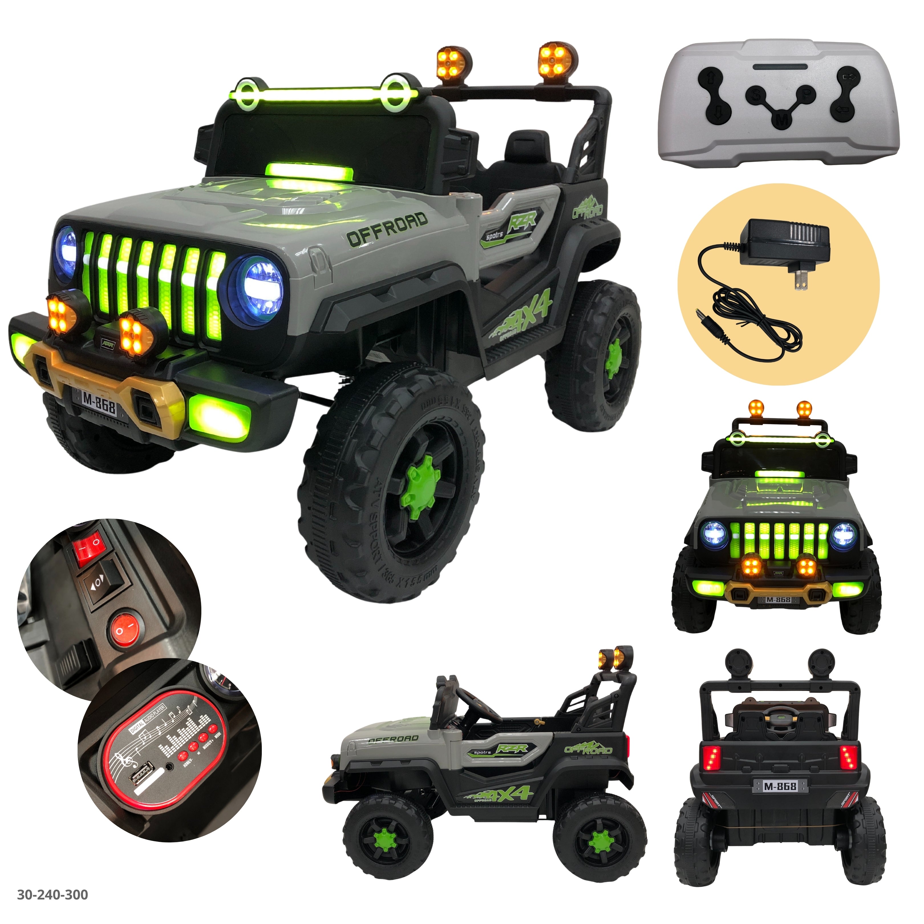 CARRO GRIS PARA NIÑOS