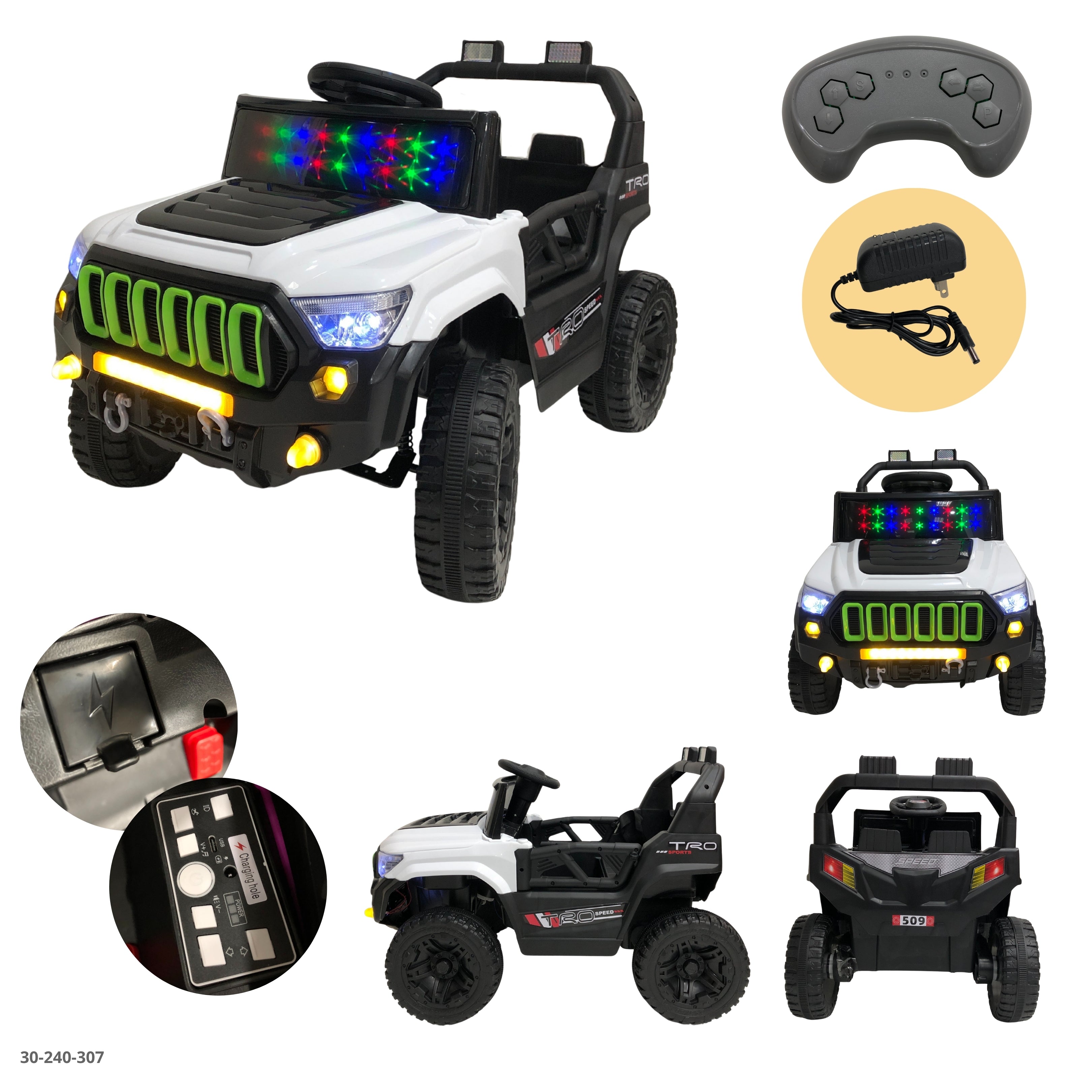 CARRO BLANCO  PARA NIÑOS