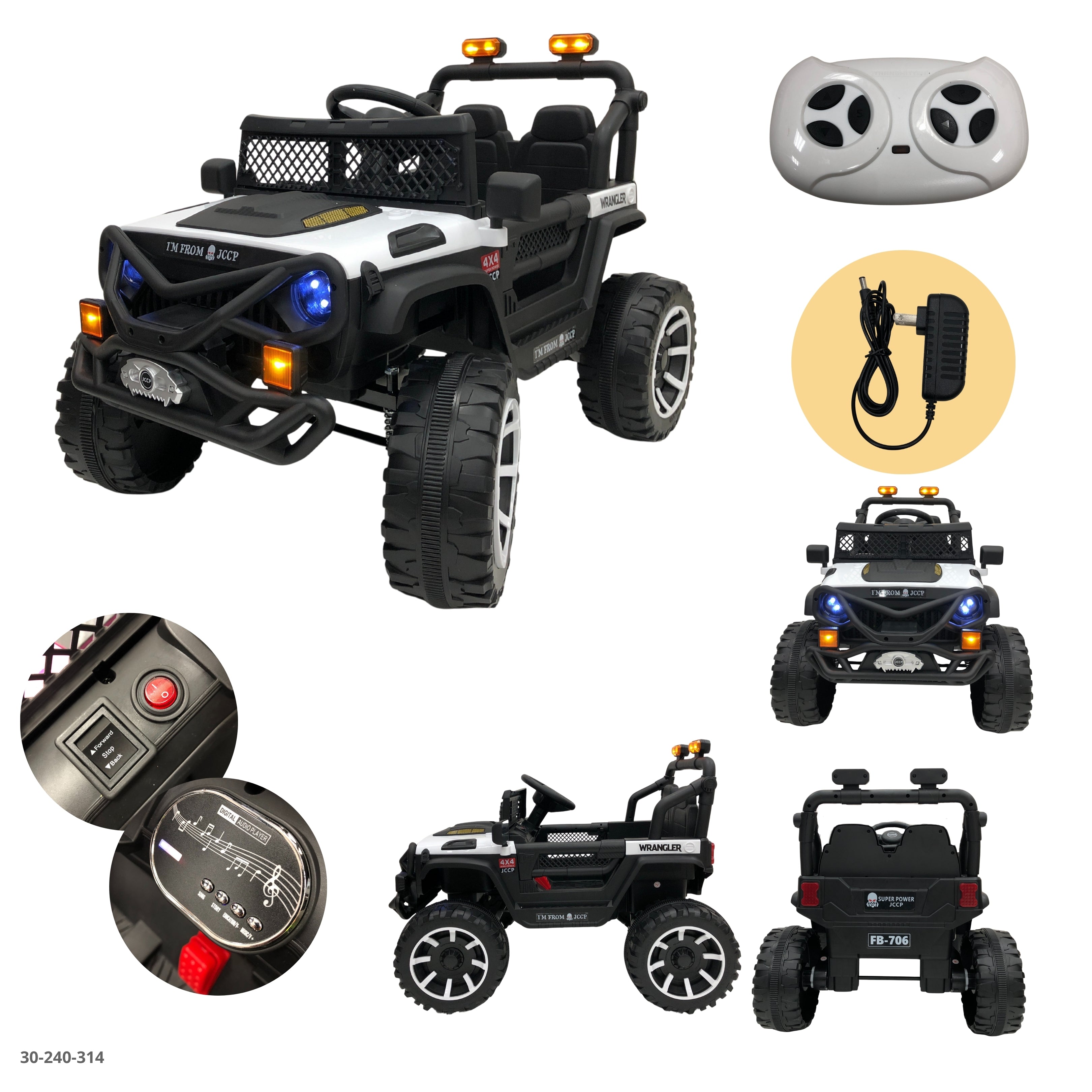 CARRO BLANCO PARA NIÑOS