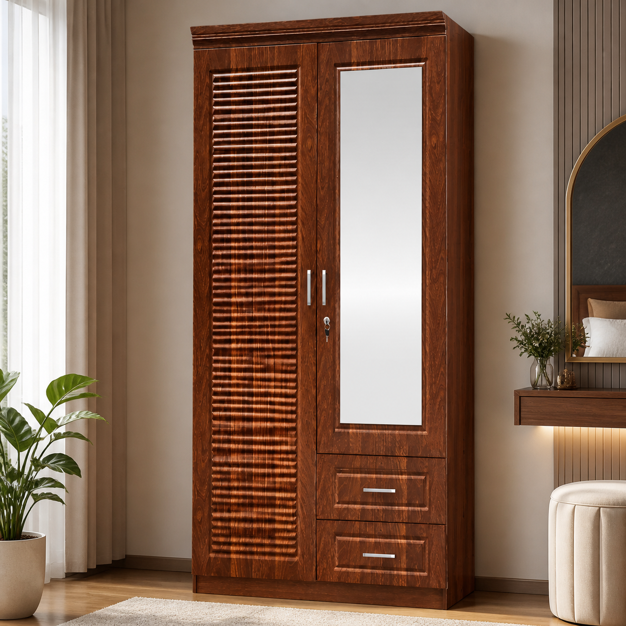 Armario Chocolate 80*50*195 W082-5# en ambiente