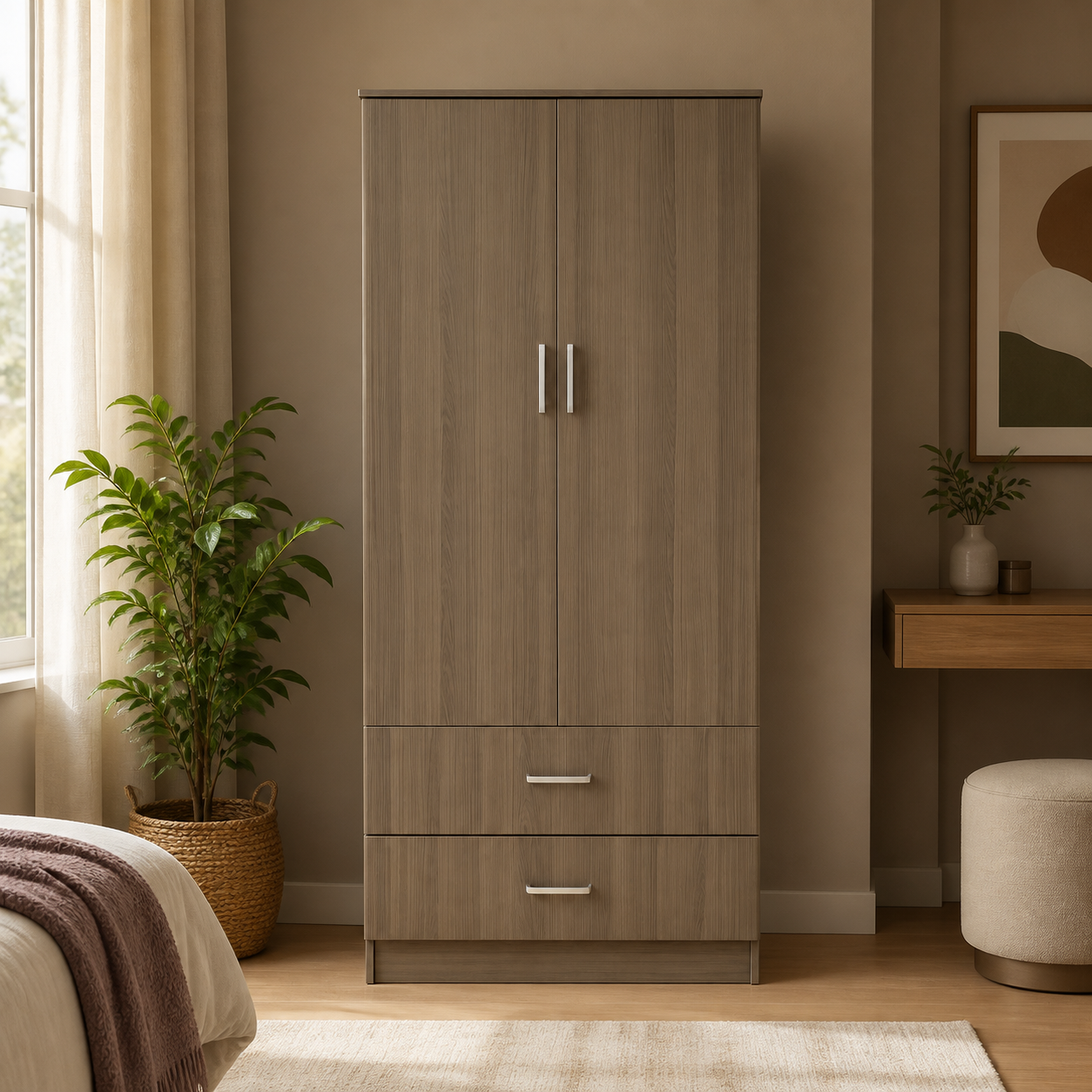 Armario Gris 80*50*180CM WP02-9 en ambiente