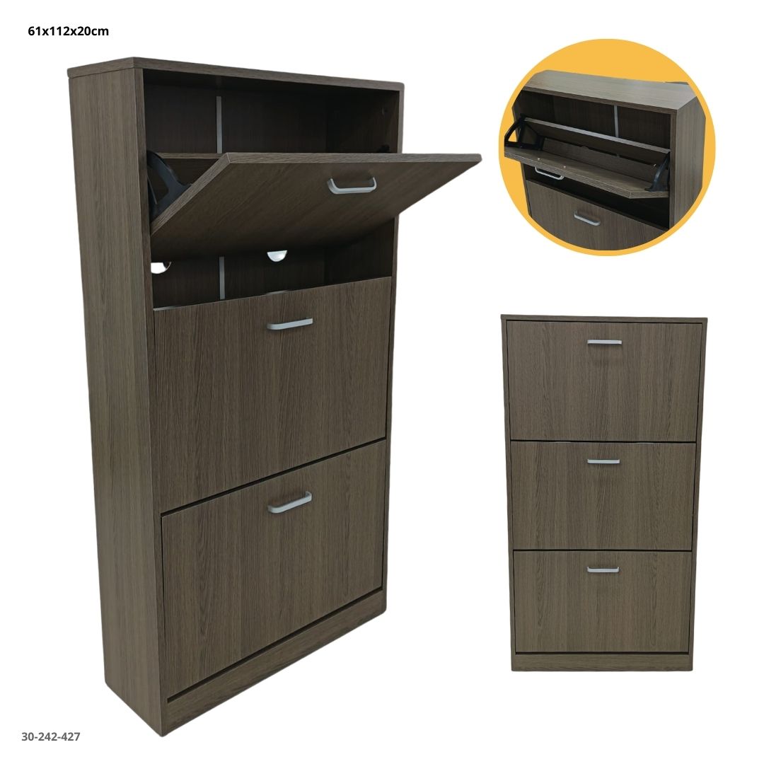 ZAPATERA GRIS 5 GAVETAS 60*17*112CM SP23