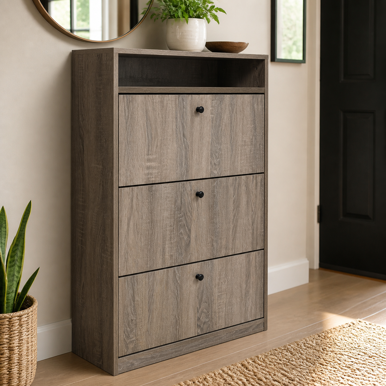 Zapatera Sonoma 5 Gavetas 80*24*112CM SP23B en ambiente