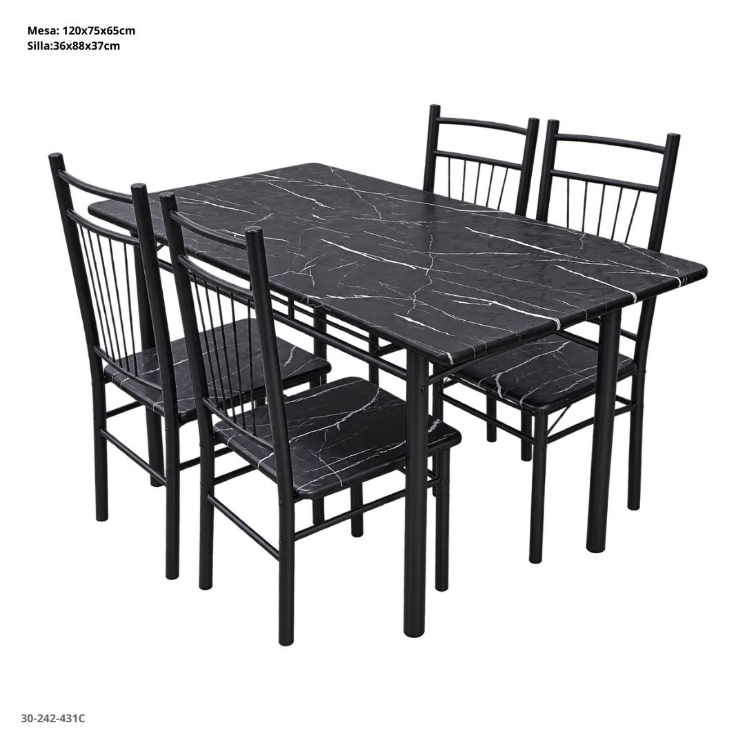 PLASTIC 5-SEAT TERRACE SET SATANA / 8-0138