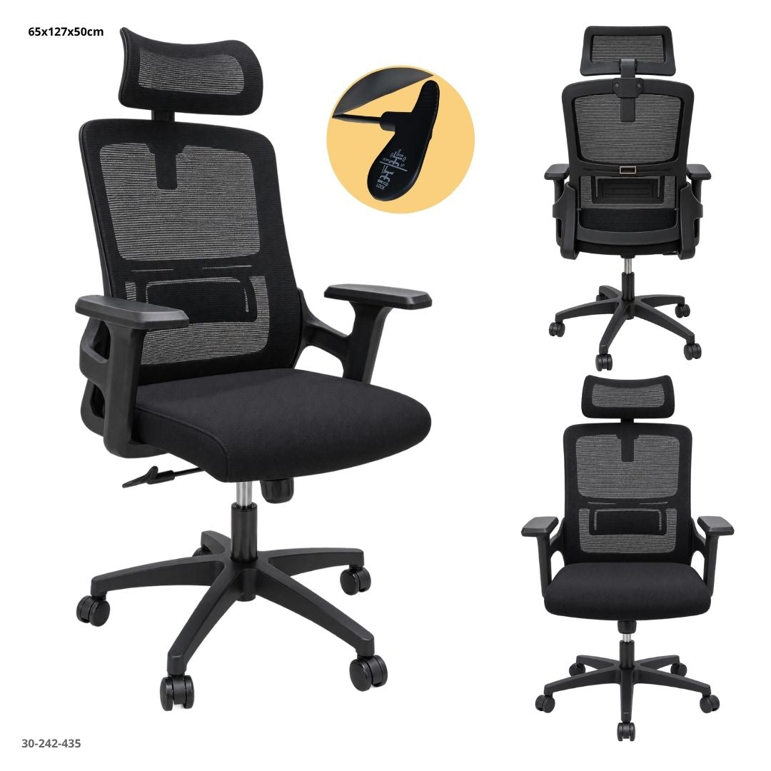 Ergonomic Office Chair with Headrest and Adjustable Arms