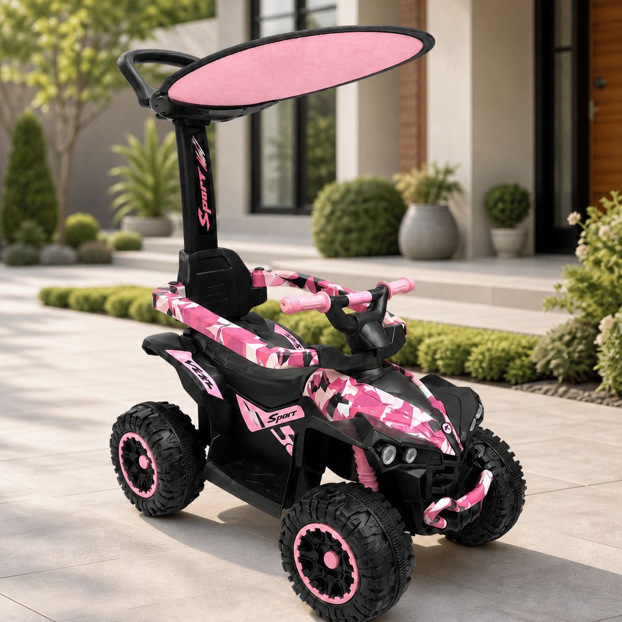 Moto Rosa Army para Niñas C/Techo en ambiente