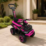 Moto Rosa para Niña Fusia en ambiente exterior