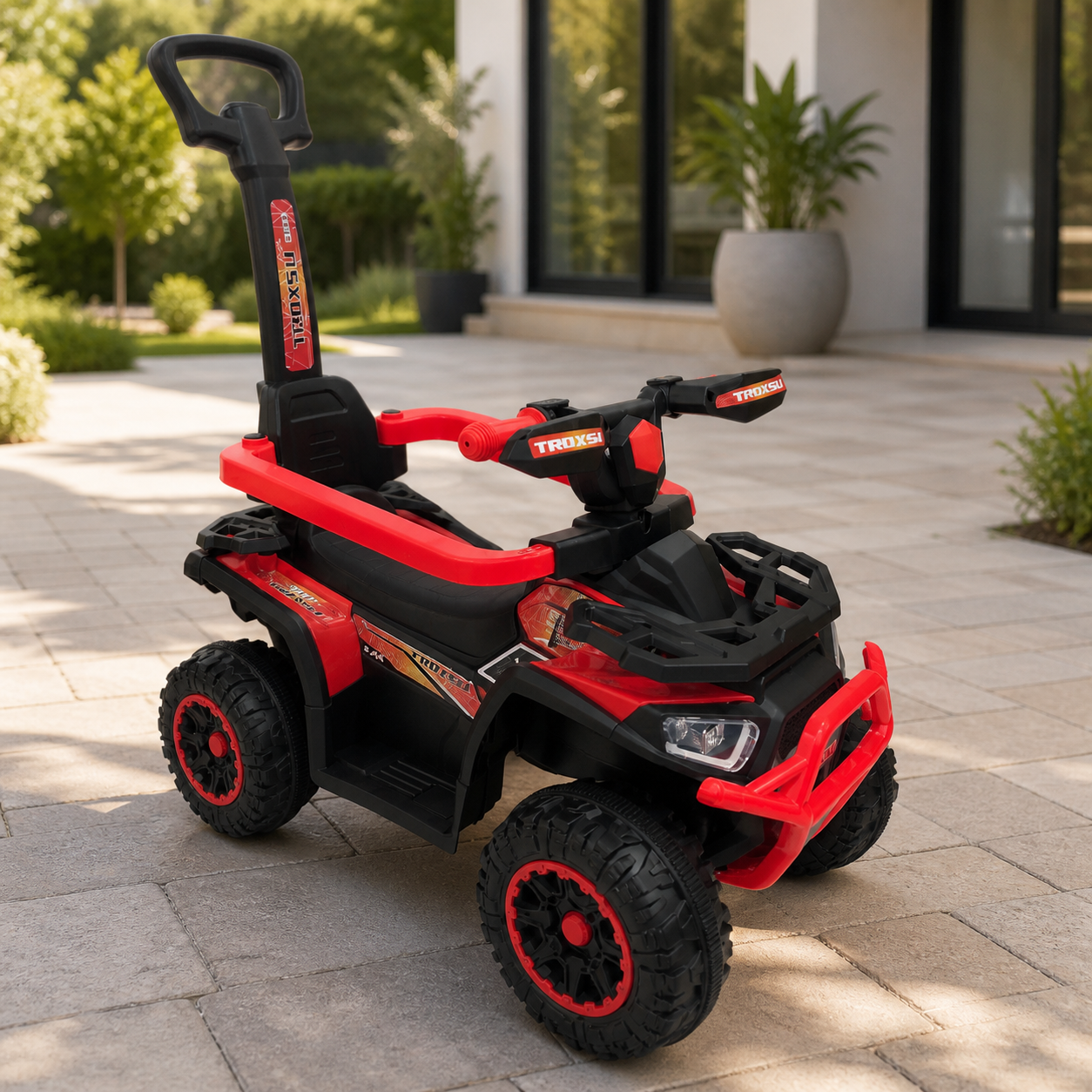 Moto Roja para Niños en ambiente