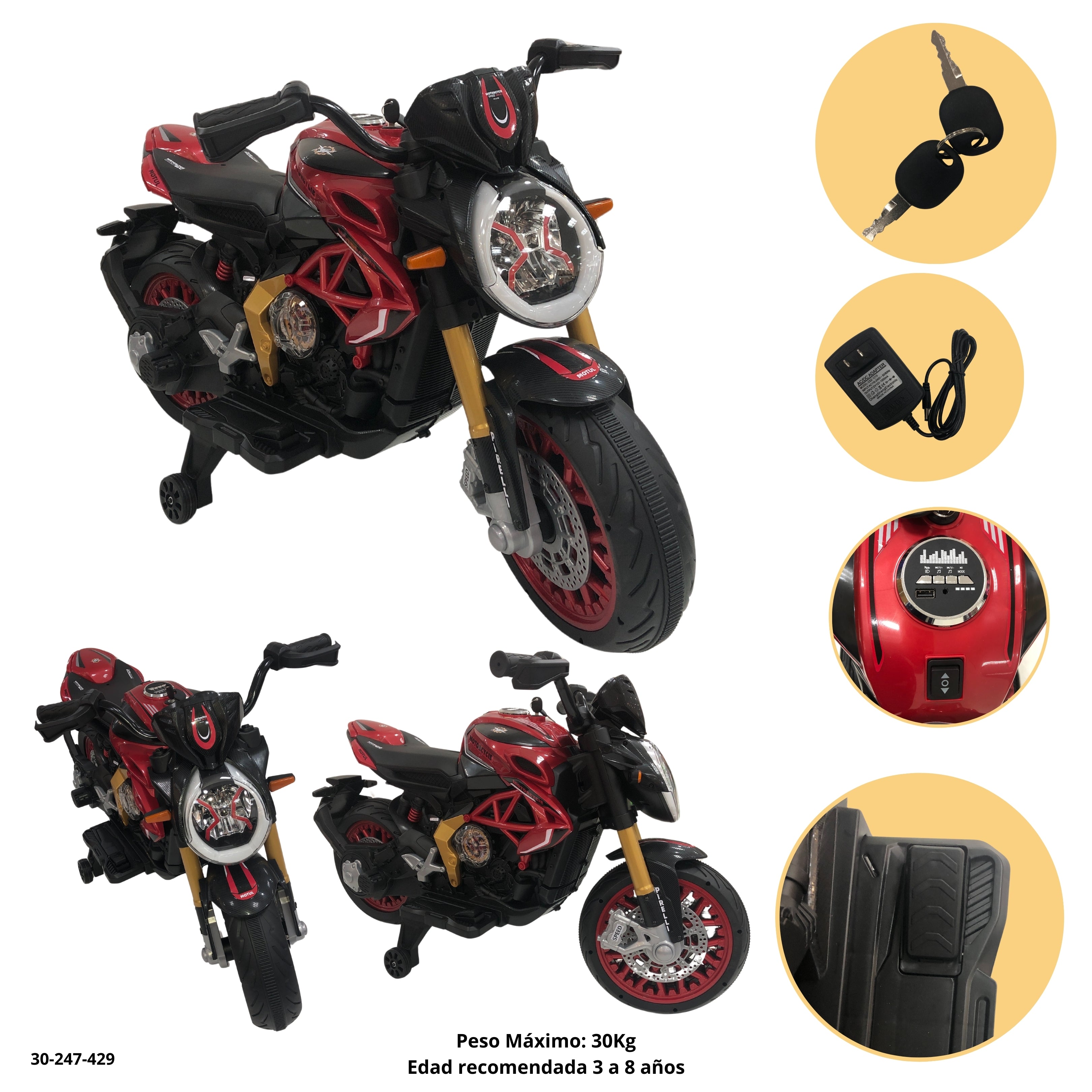 PINK GIRLS MOTORCYCLE / 30-247-342