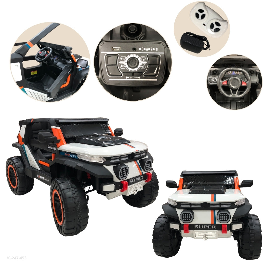 CARRO NARANJA/NEGRO PARA NIÑOS