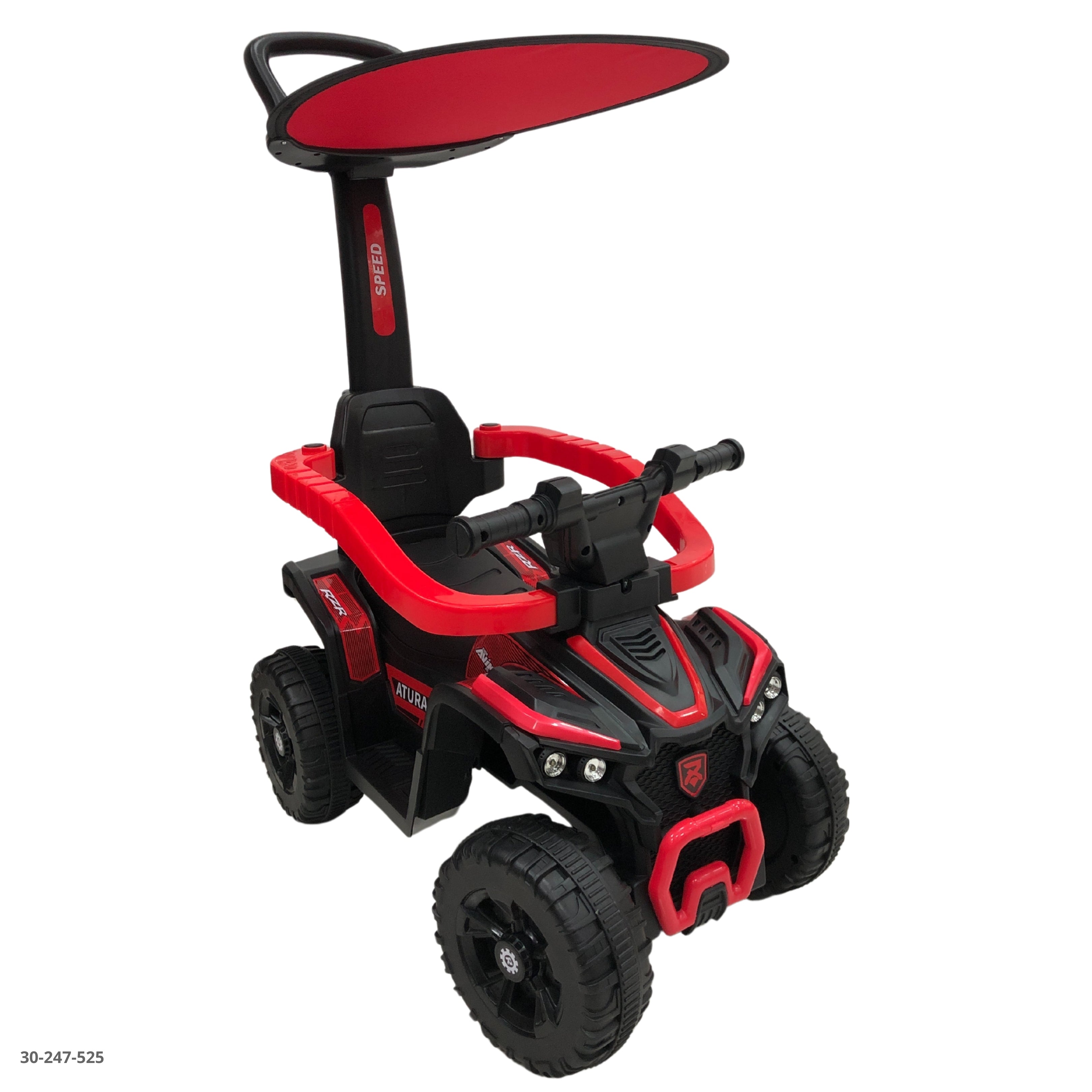 Moto ATV roja con techo para niños 30-247-525