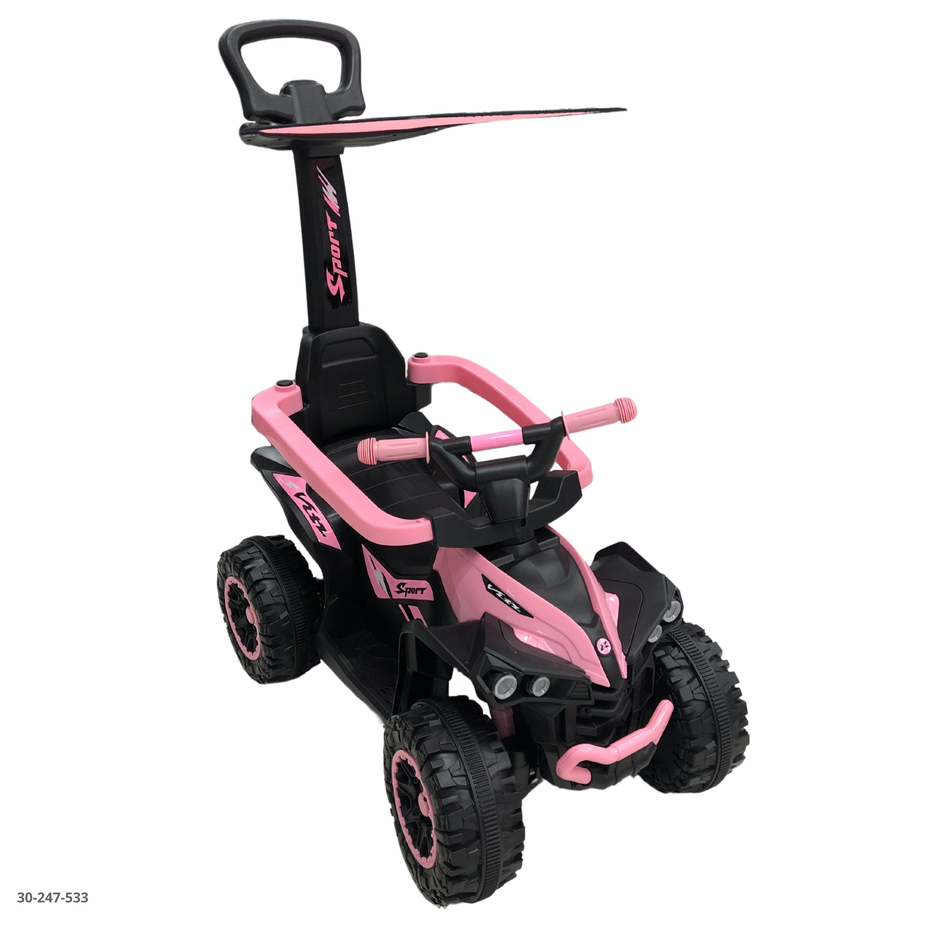MOTO ROSA CON TECHO PARA NIÑAS