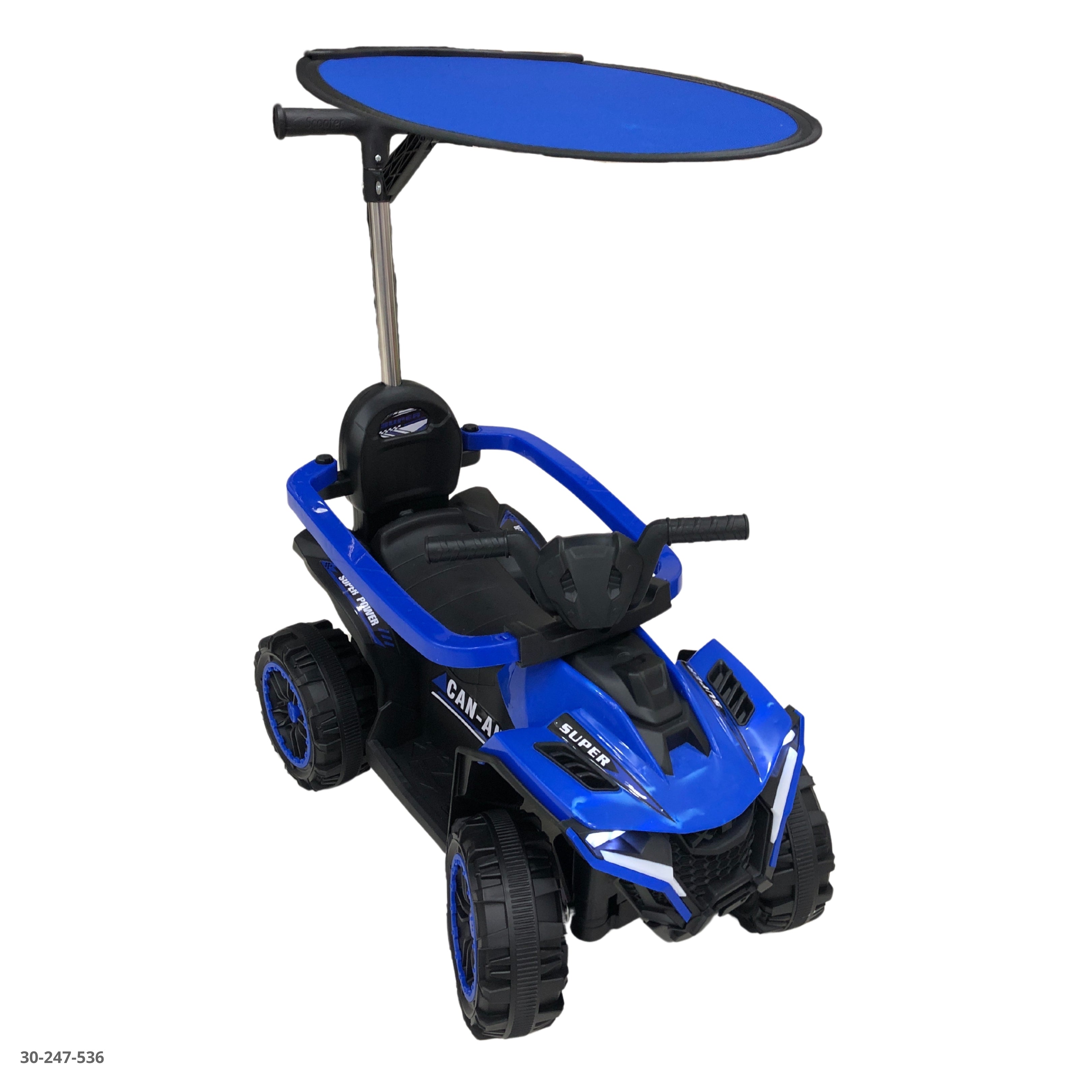 Moto grande azul con techo para niños 30-247-536