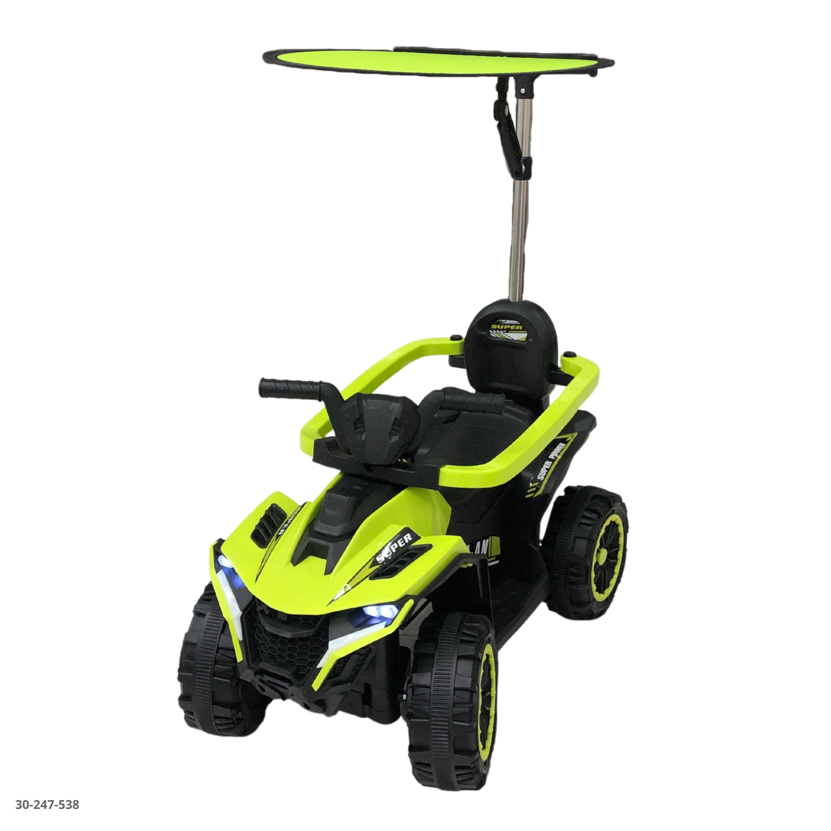 MOTO VERDE CON TECHO PARA NIÑOS