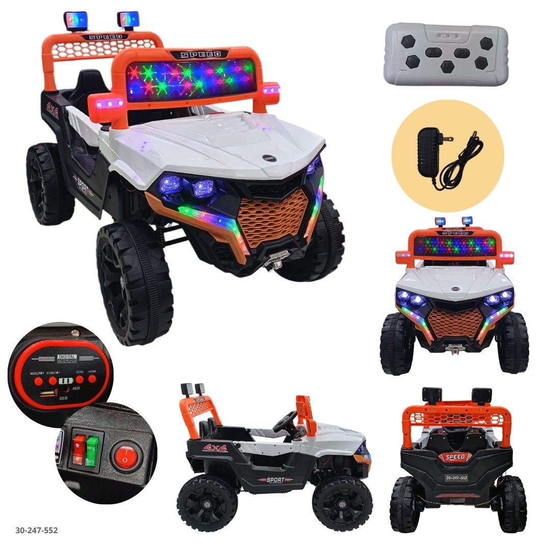 Buggy UTV Eléctrico para Niños con Luces LED Blanco - Ref. 30-247-552
