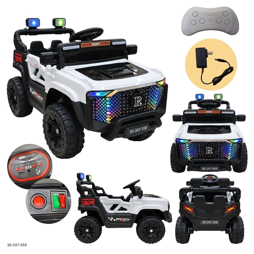 Buggy UTV Eléctrico para Niños con Panel de Luces LED Blanco - Ref. 30-247-558