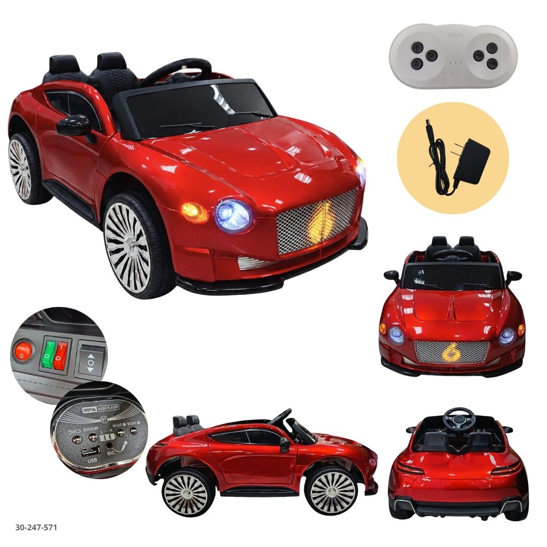 Carro Deportivo Eléctrico para Niños Rojo - Ref. 30-247-571