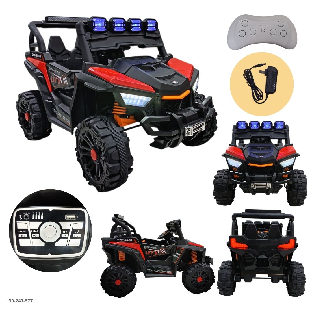 Buggy UTV Deportivo Eléctrico para Niños Rojo - Ref. 30-247-577