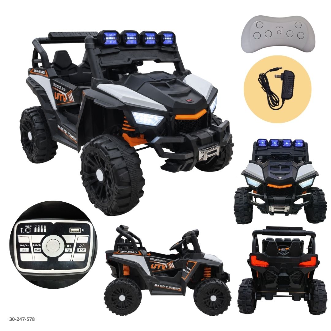 Buggy UTV Deportivo Eléctrico para Niños Blanco - Ref. 30-247-578