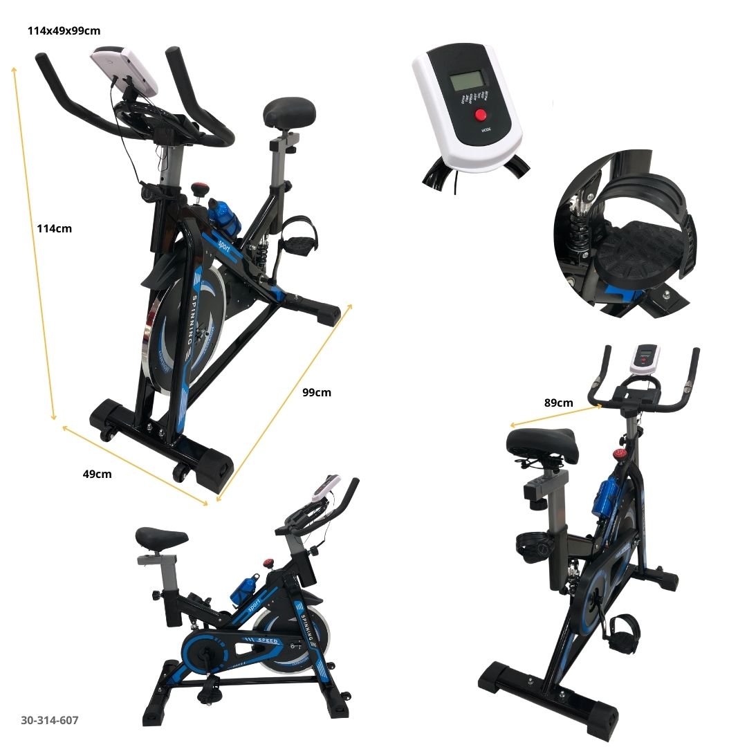 BICICLETA DE SPINNING CON AMORTIGUACION DE RESORTES