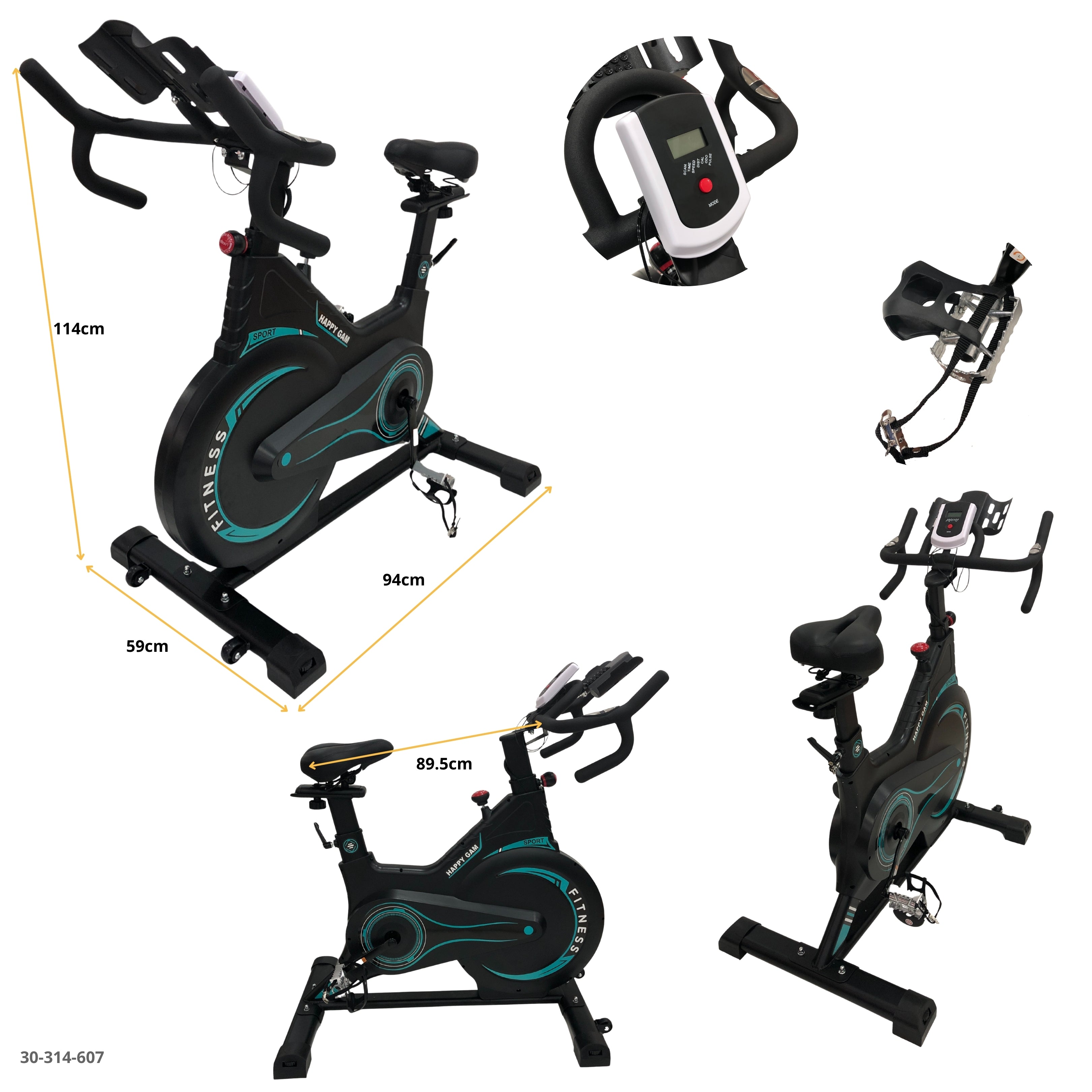 BICICLETA DE SPINNING CON AMORTIGUACION DE RESORTES