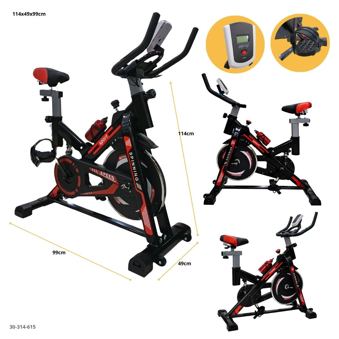 BICICLETA DE SPINNING CON AMORTIGUACION DE RESORTES