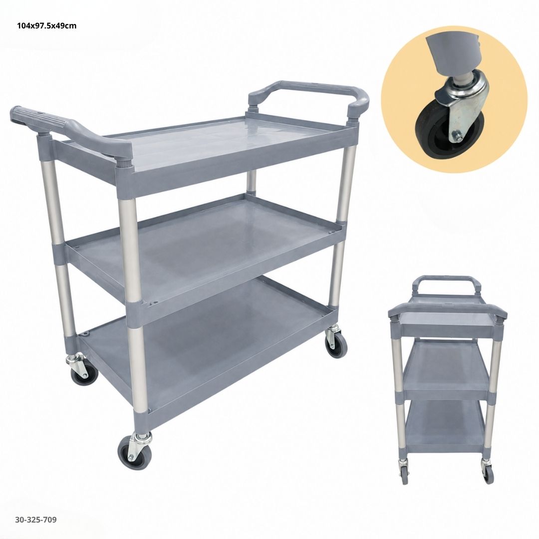 Carro C/3 Niveles de Almacenamiento Grande para Comida