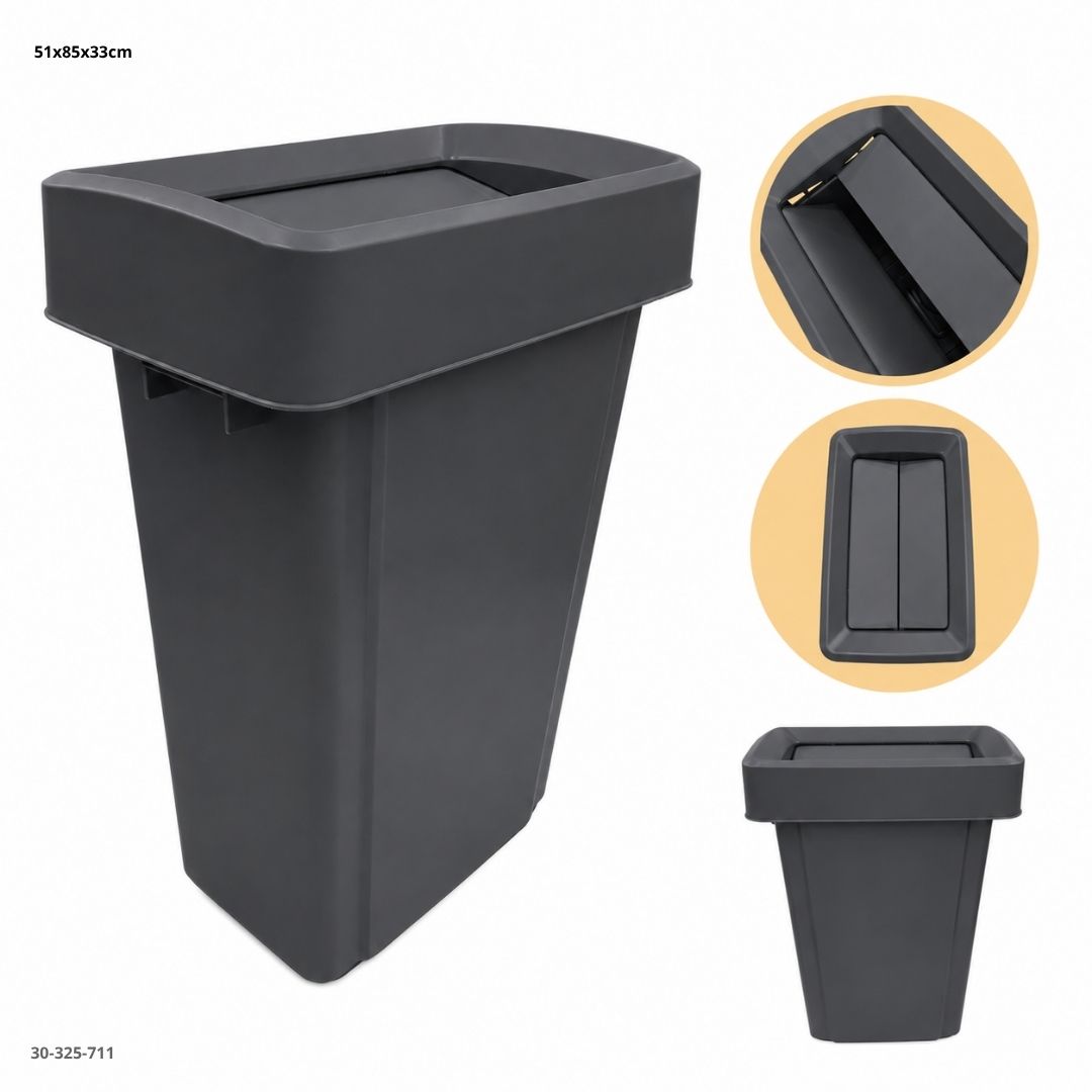 Basurero Gris 80L