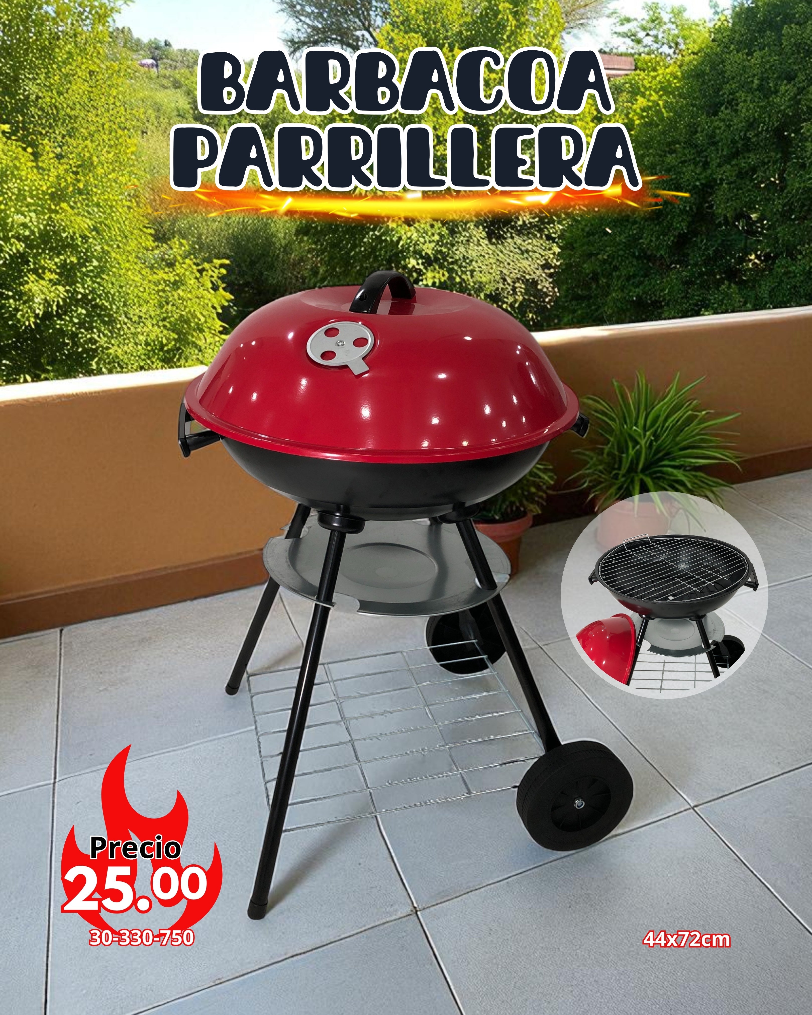 BARBACOA PARRILLERA 44*72
