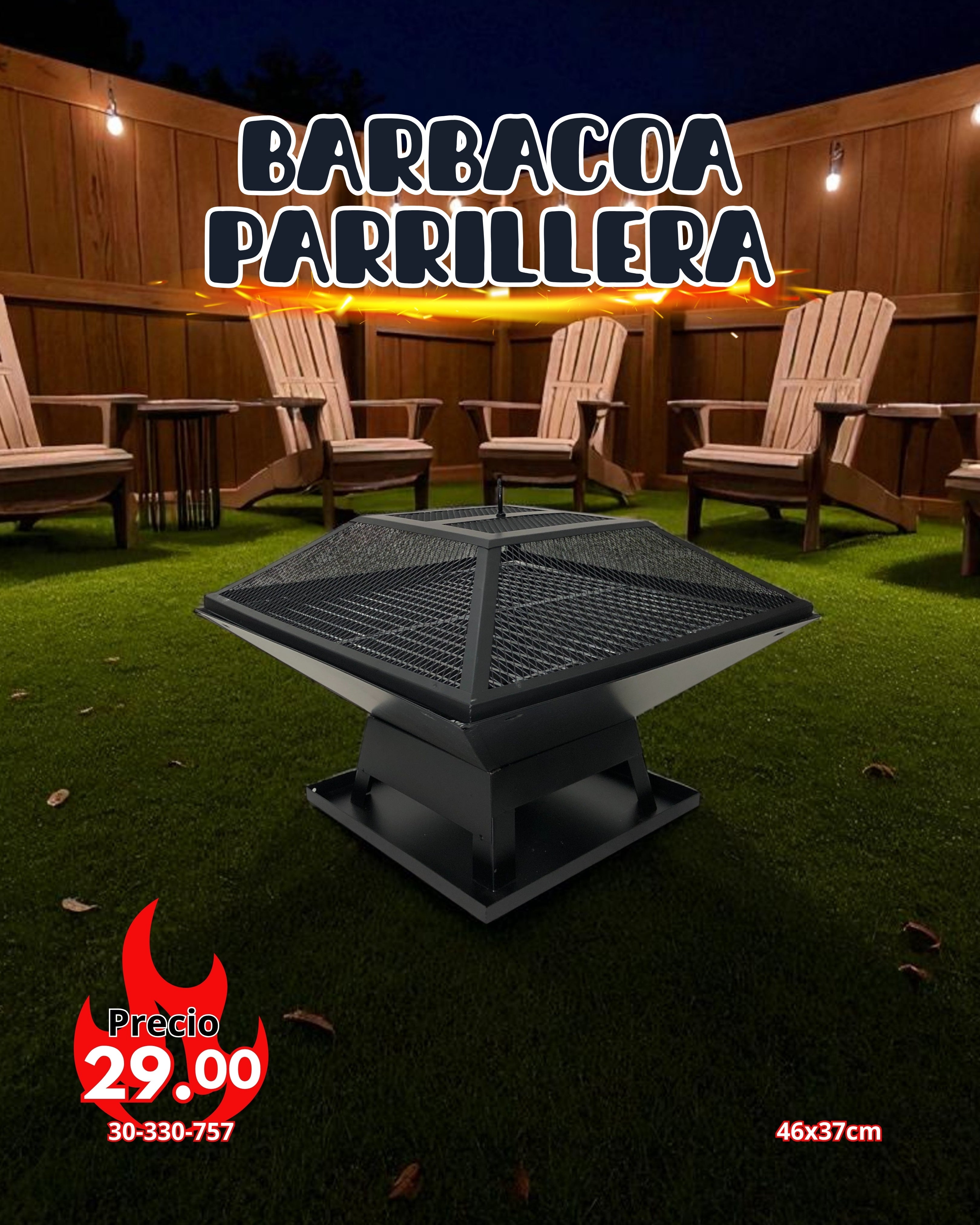 BARBACOA PARRILLERA 46*37