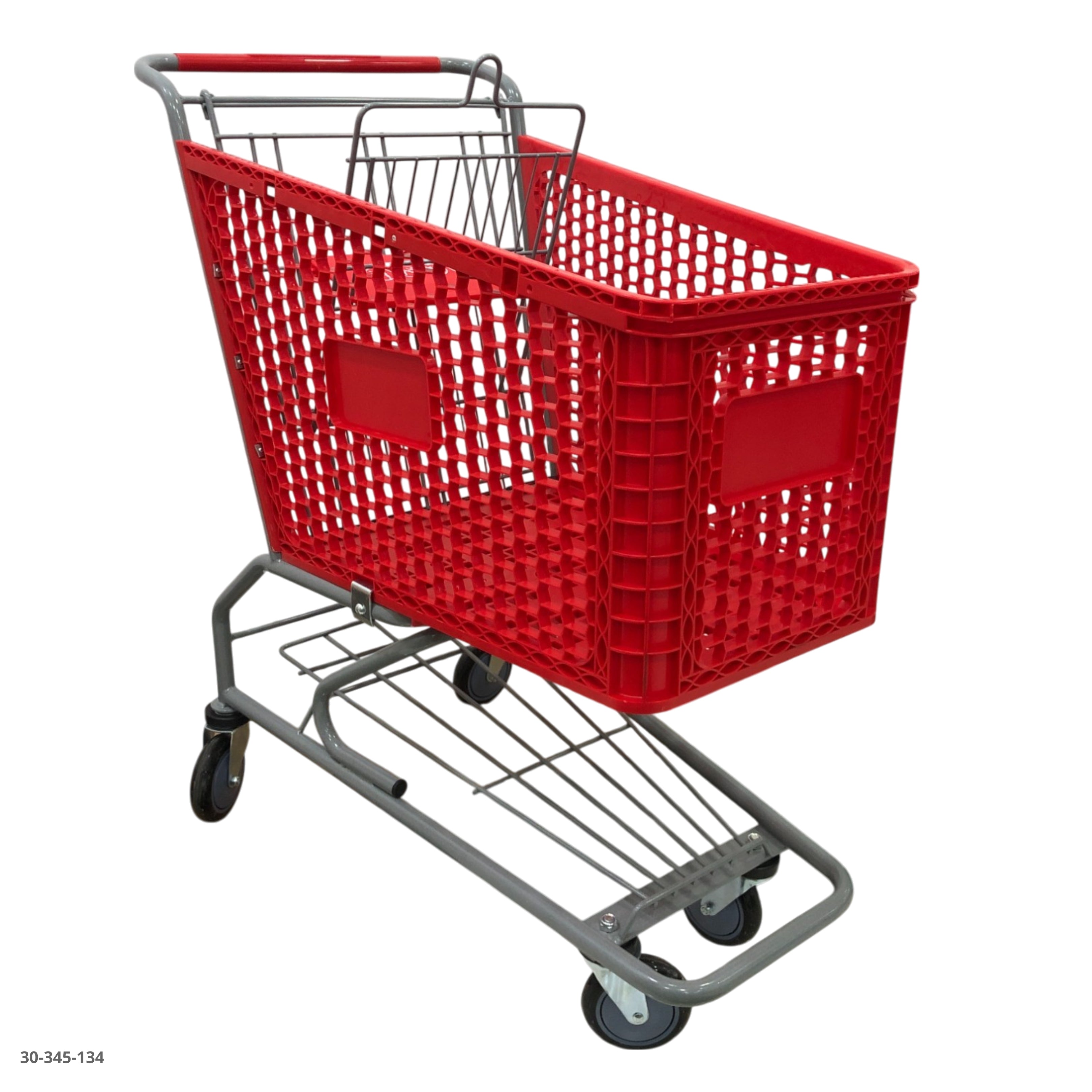 CARRETILLA DE SUPER ROJA PLASTICA 100*55*104cm