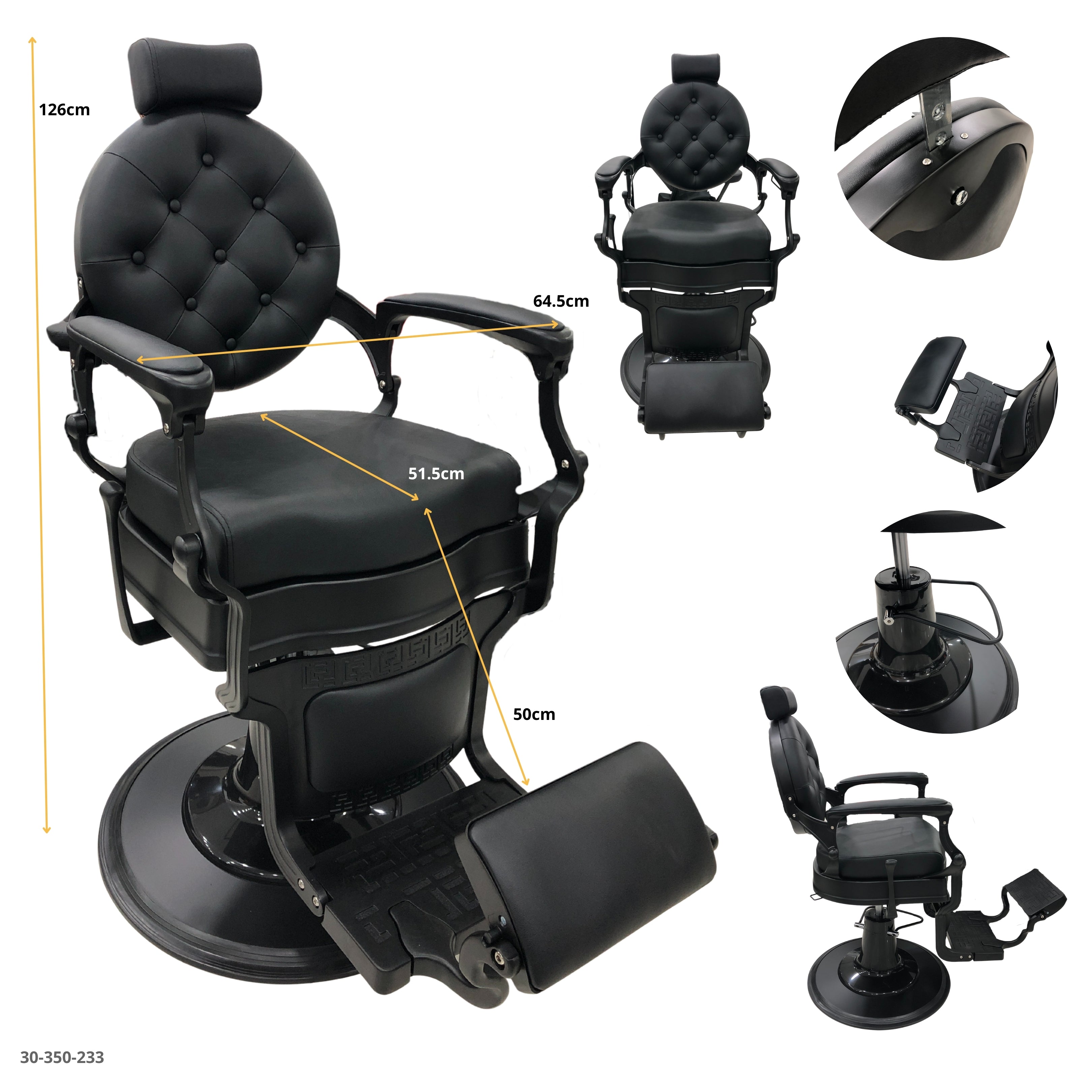 SILLA NEGRA P/PELUQUERIA 6