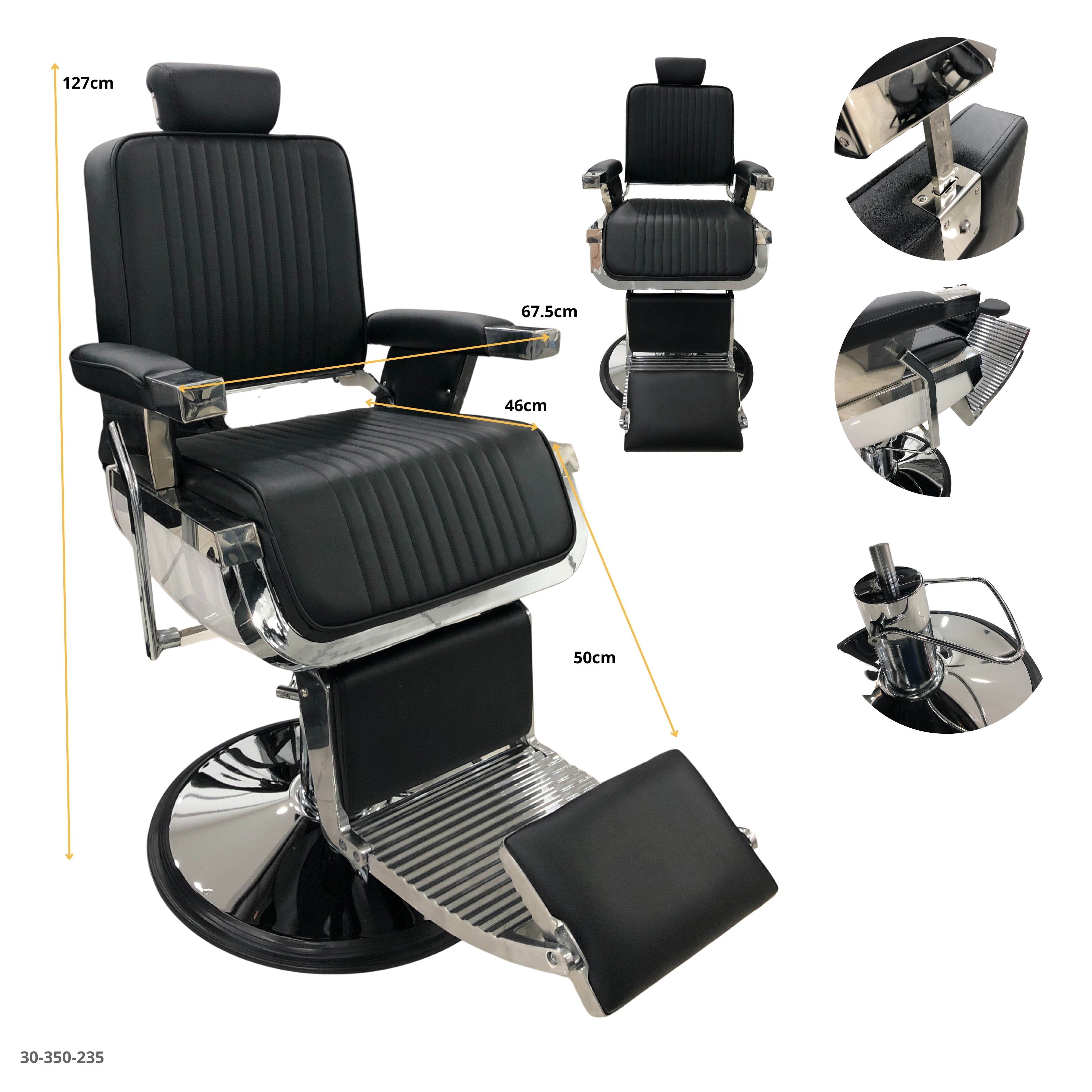 SILLA NEGRA P/PELUQUERIA