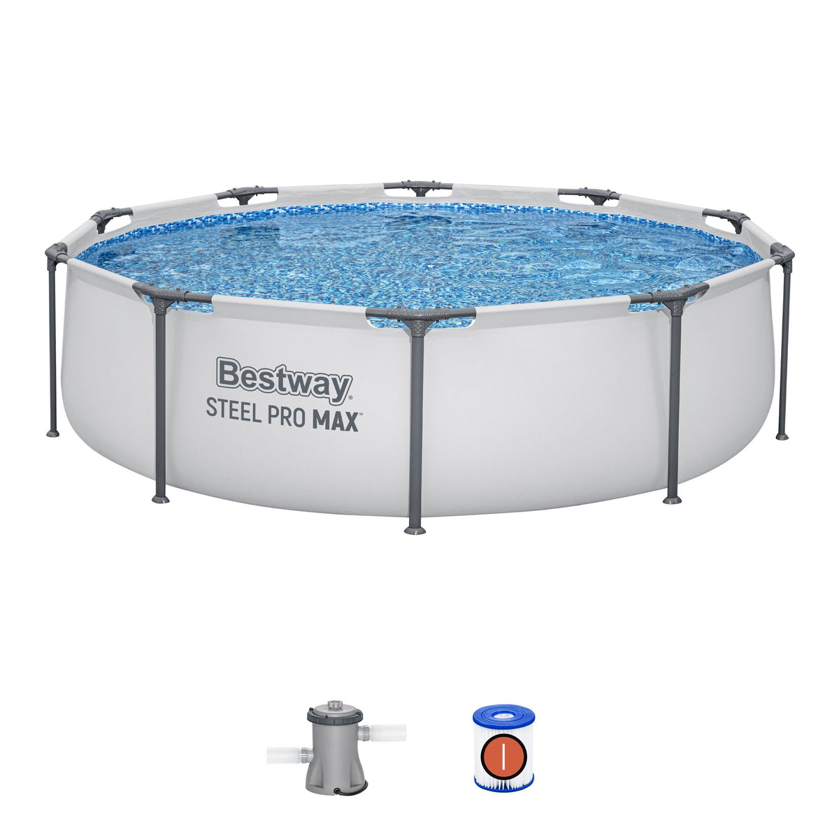 Piscina Bestway Steel Pro Max Redonda 305x76 cm - set completo (32-56407)