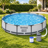 Piscina Bestway Steel Pro Max Redonda 366x76 cm con Bomba de Filtro - en ambiente (32-56417)