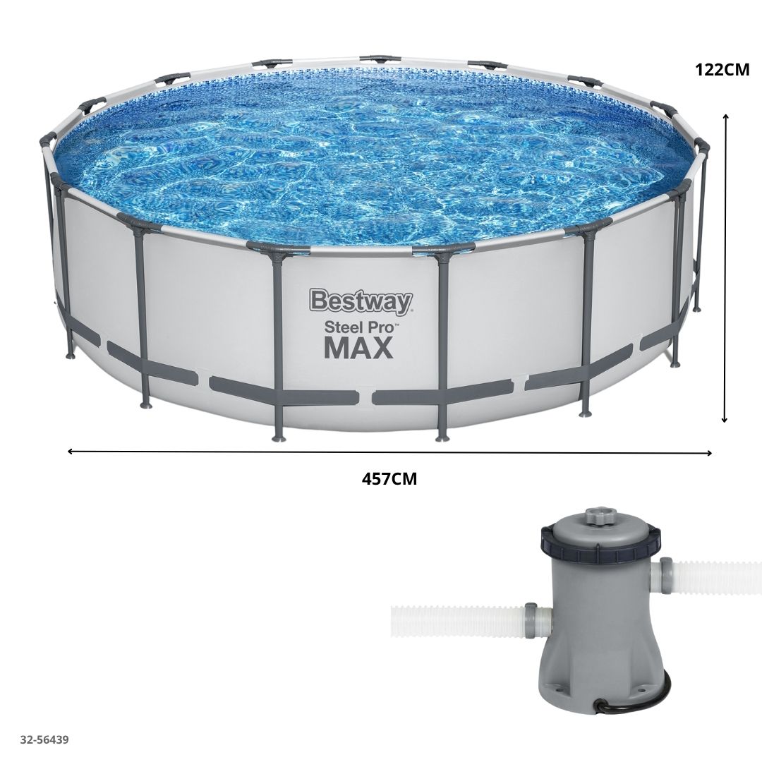 PISCINA+FILTRO REDONDA STEEL PRO MAX 457*122CM
