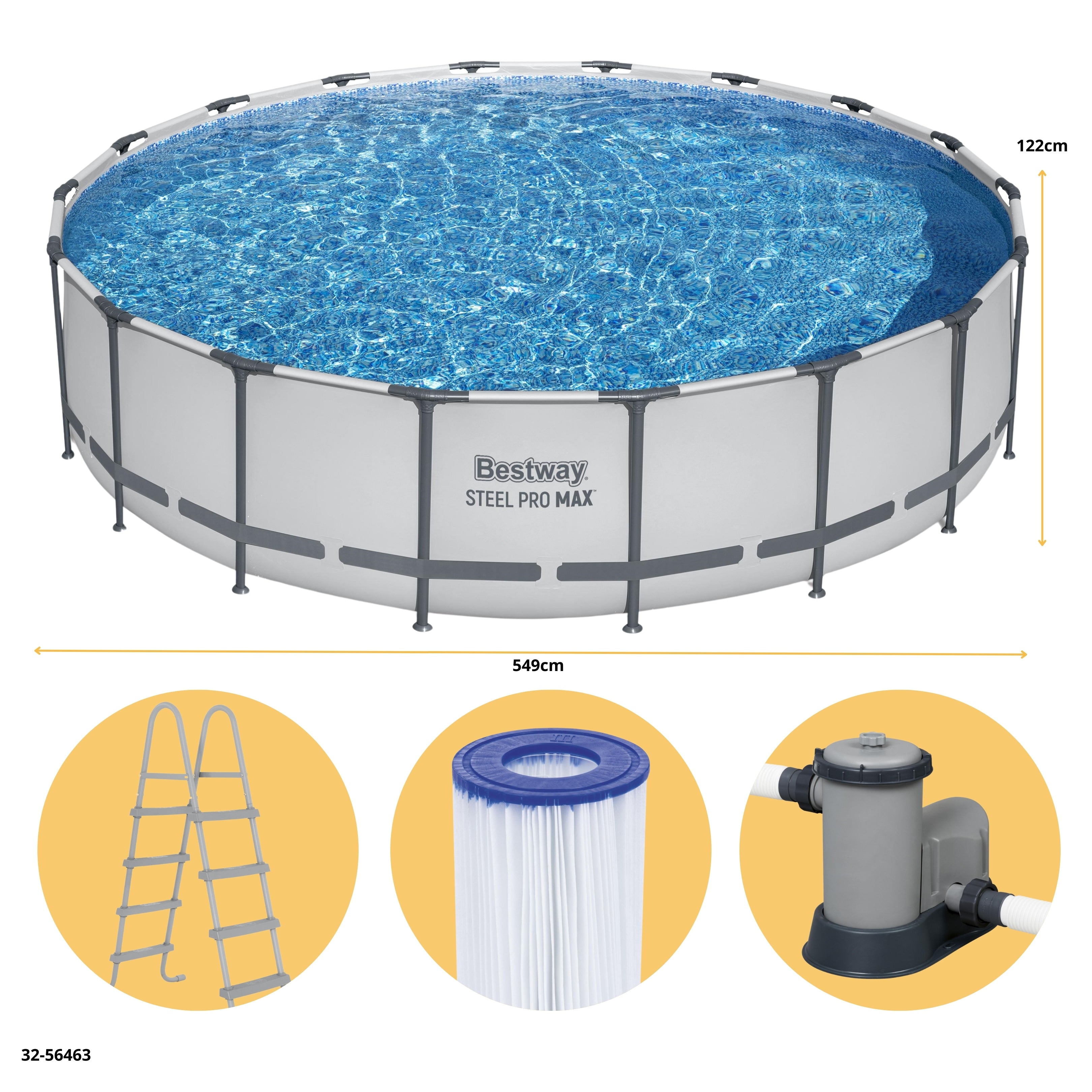 STEEL PRO MAX ROUND POOL+FILTER 366*100CM / 32-56419