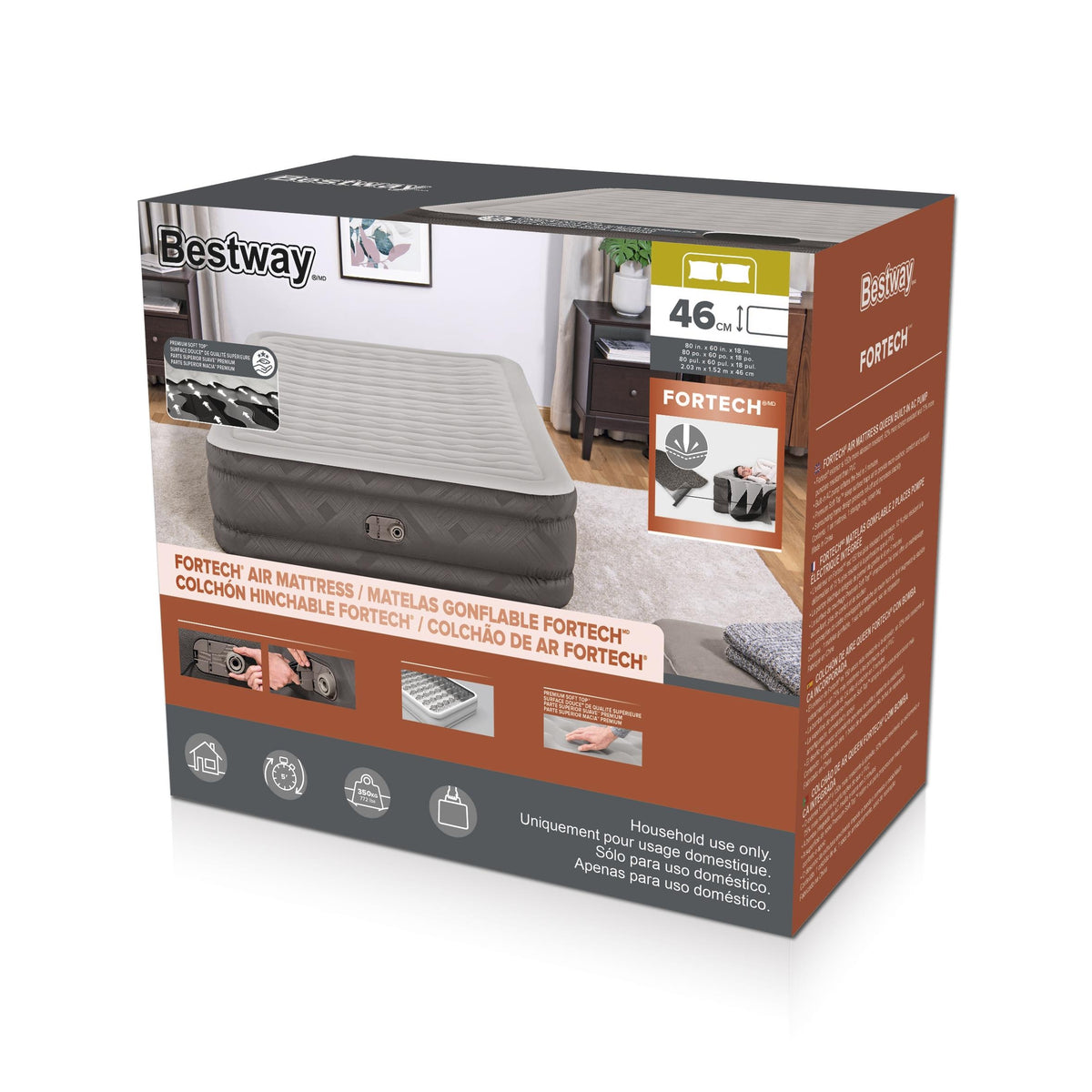 Colchón inflable Bestway Tough Guard Queen - empaque (32-69051)
