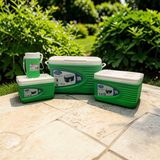 Hielera Verde Set 4 Pzas (30L+14L+6L+1.25L) en ambiente