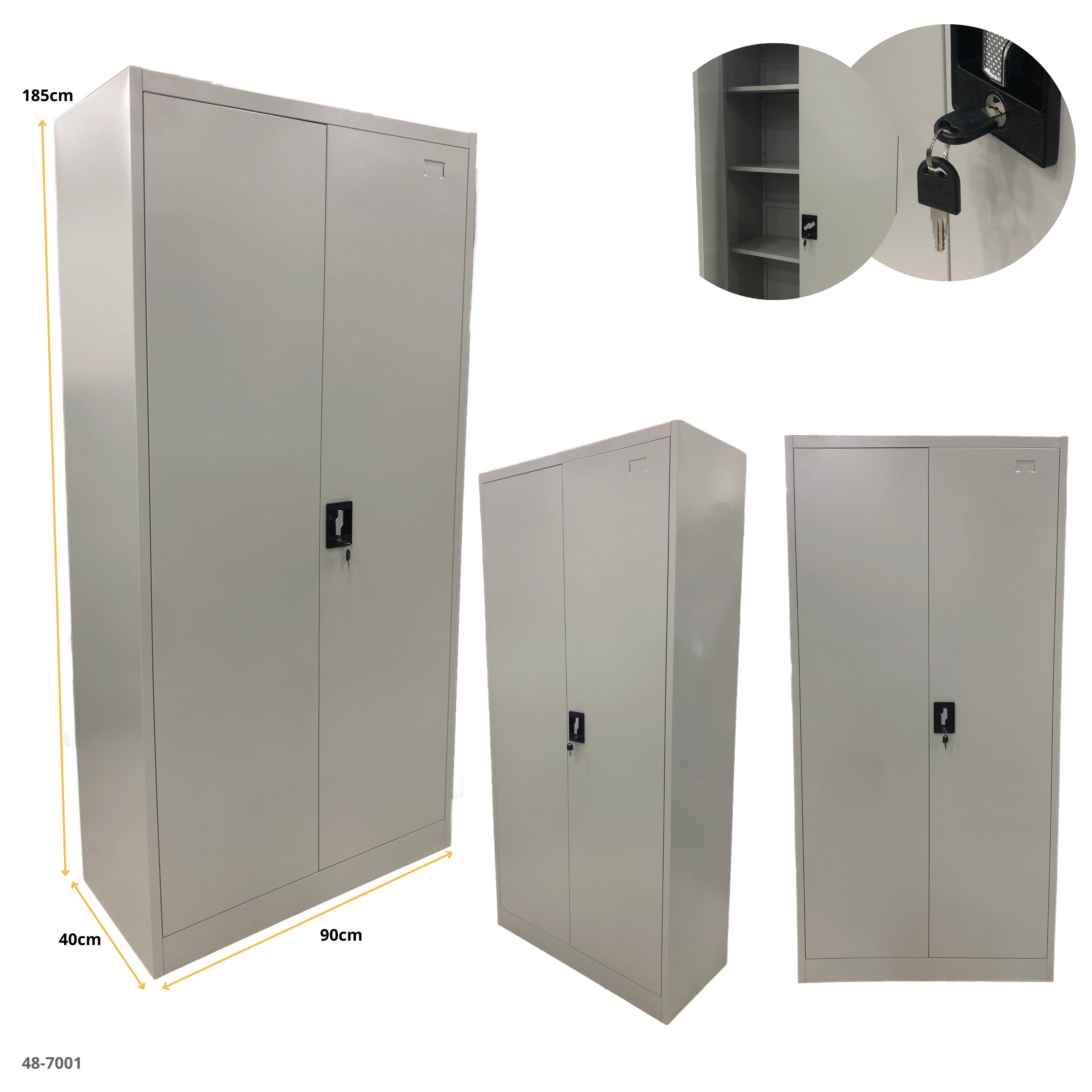 GABINETE METALICO 2 PUERTAS GRIS