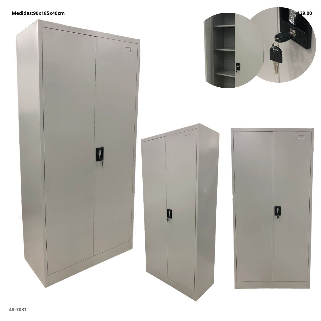 GABINETE METALICO 2 PUERTAS GRIS CLARO